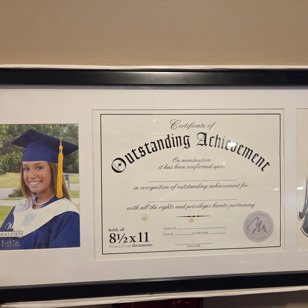 Black and White Certificate Frame